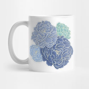 Peonies - Cool Colors Mug